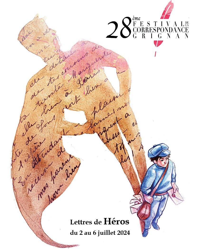 L’affiche du 28 ème festival de la correspondance Lettres de Héros